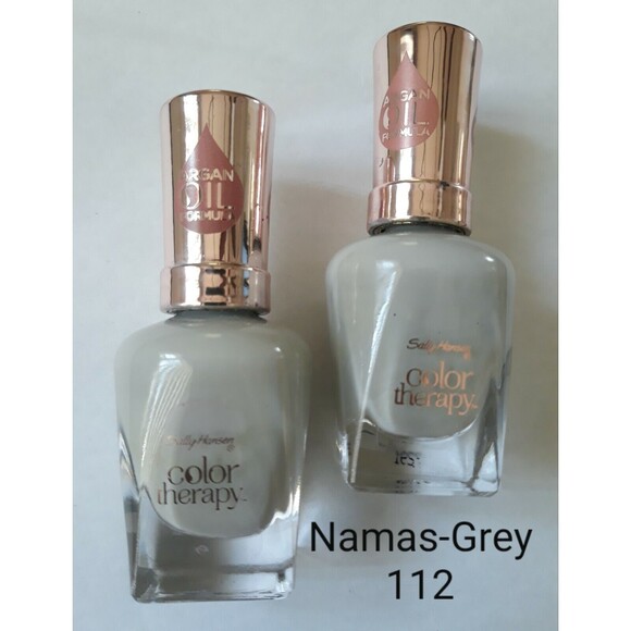 Sally Hansen ~ Color Therapy Nail Polish ~ "Namas-Grey" ~ #112 ~ (Lot of 2) NEW - Picture 3 of 4